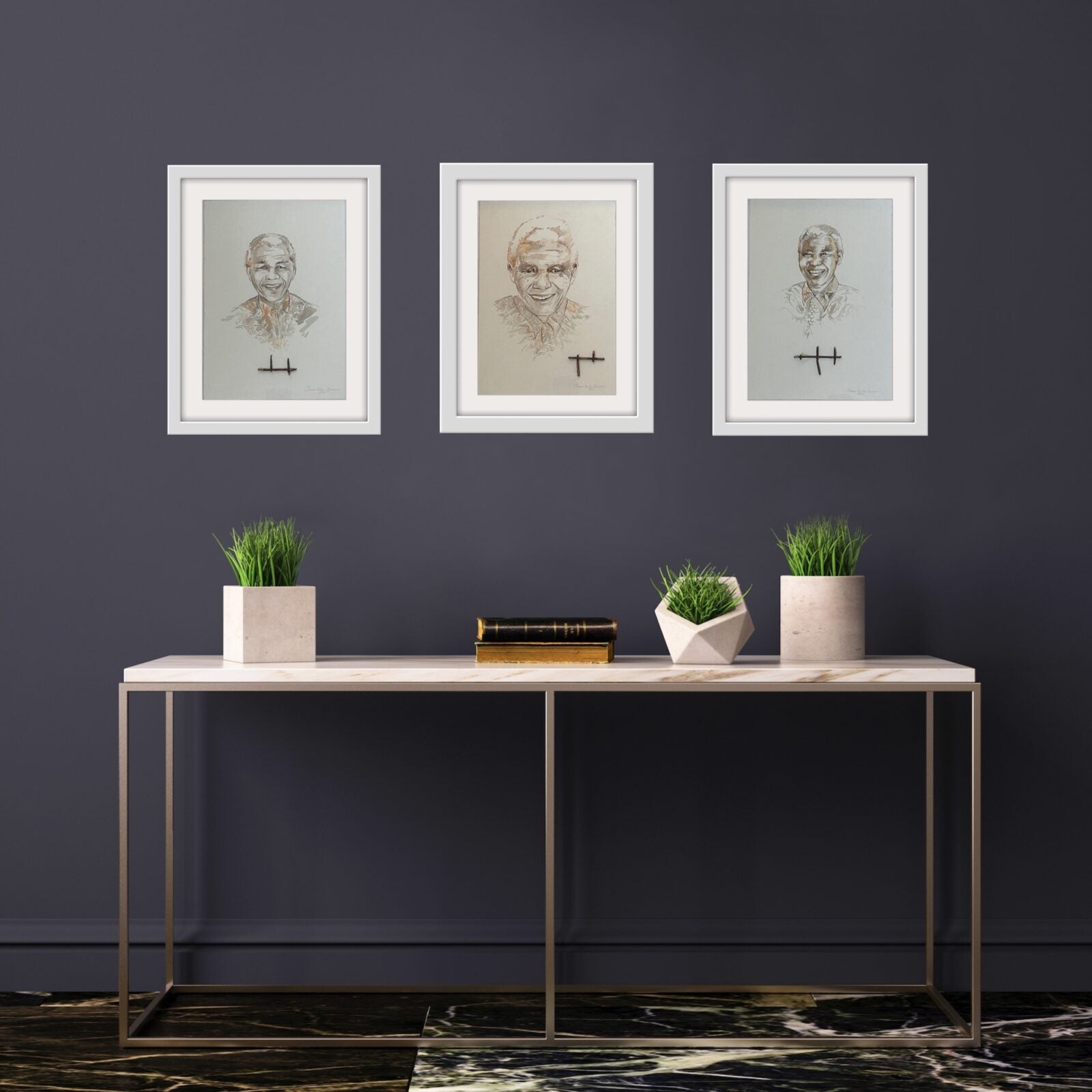 Nelson Mandela Watercolour Art By Sharon Boonzaier - Titled: Inkokeli image 6