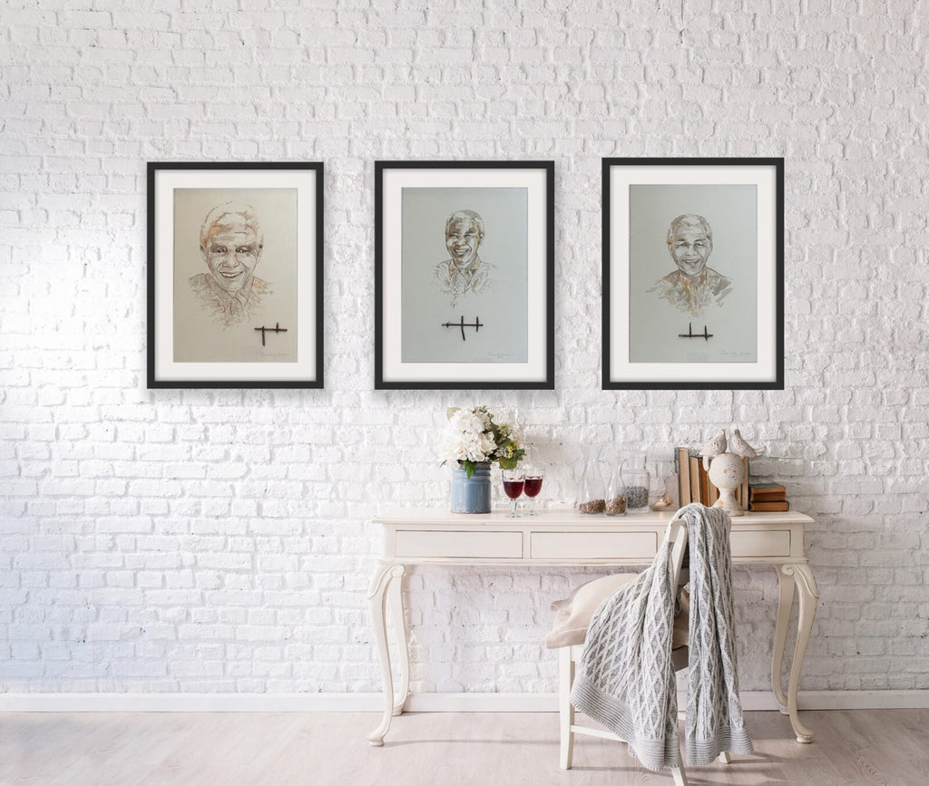 Nelson Mandela Watercolour Art By Sharon Boonzaier - Titled: Inkokeli image 5