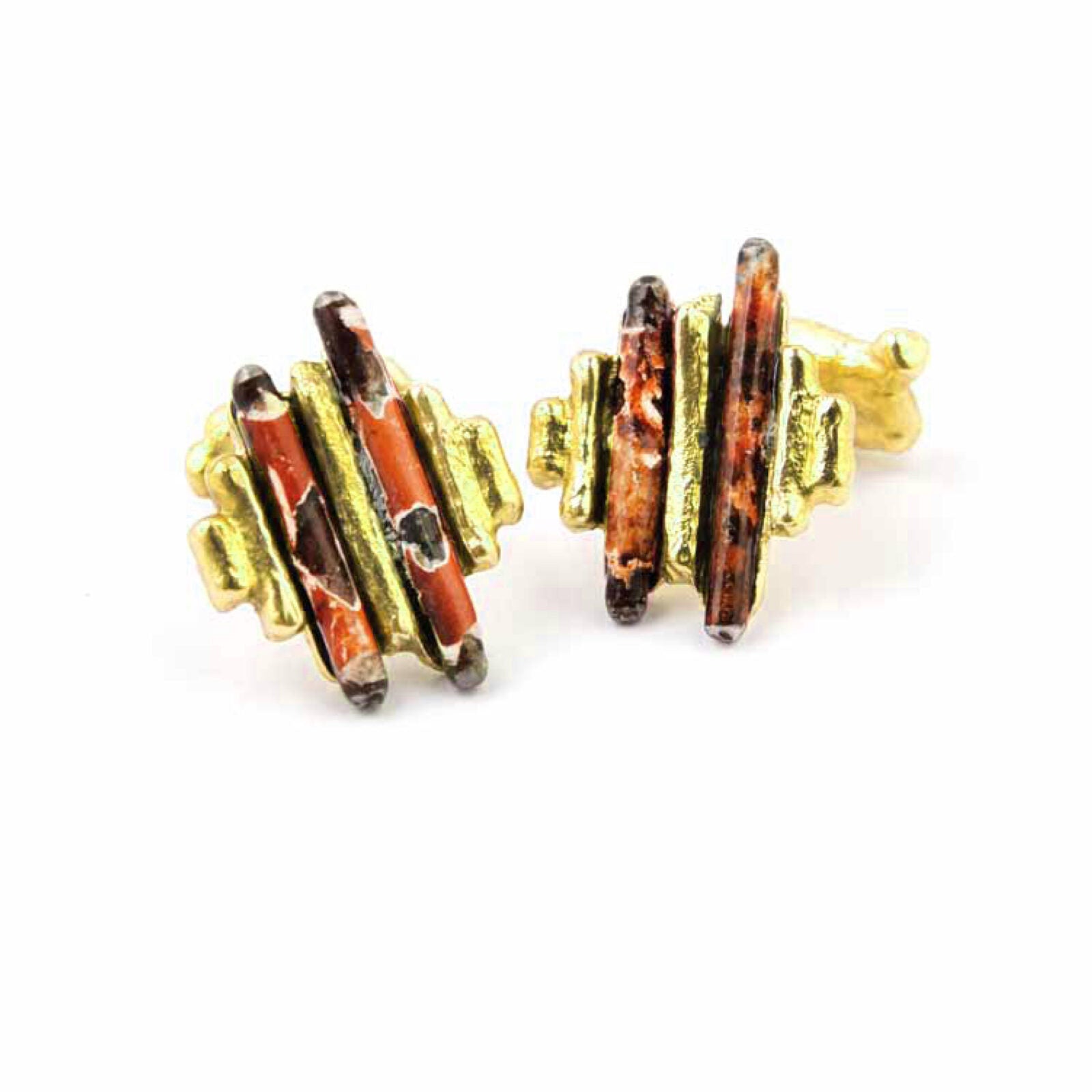 Victor Cufflinks - PLATED Yellow Gold image