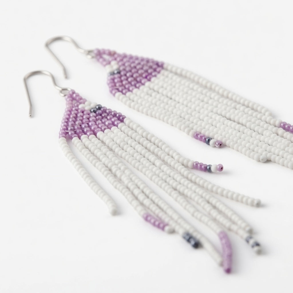 Quiet Blush Beaded Earrings - Dame Collection
