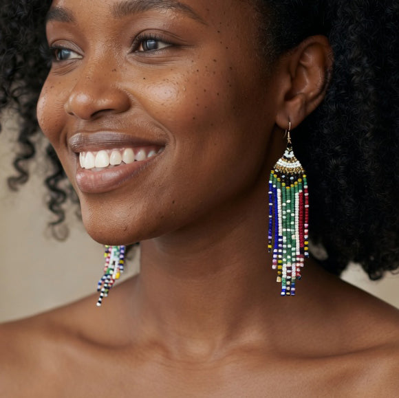 South African Beaded Earrings - Dame Collection