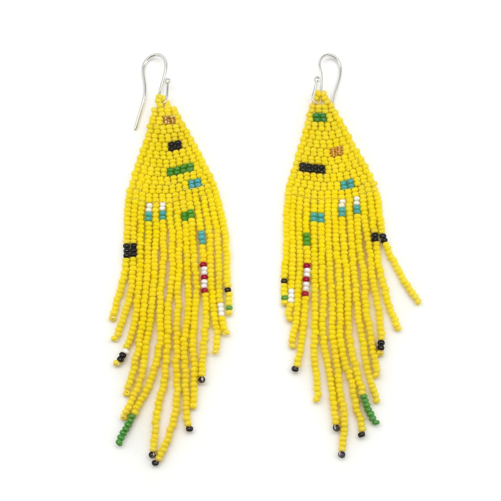 Canary Beaded Earrings - Princess Collection
