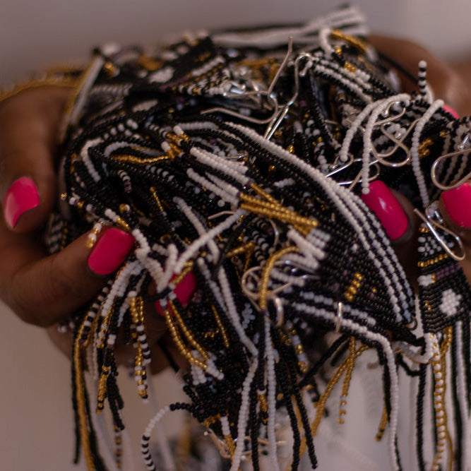 Customised / Branded Beaded Earrings = Made to Order