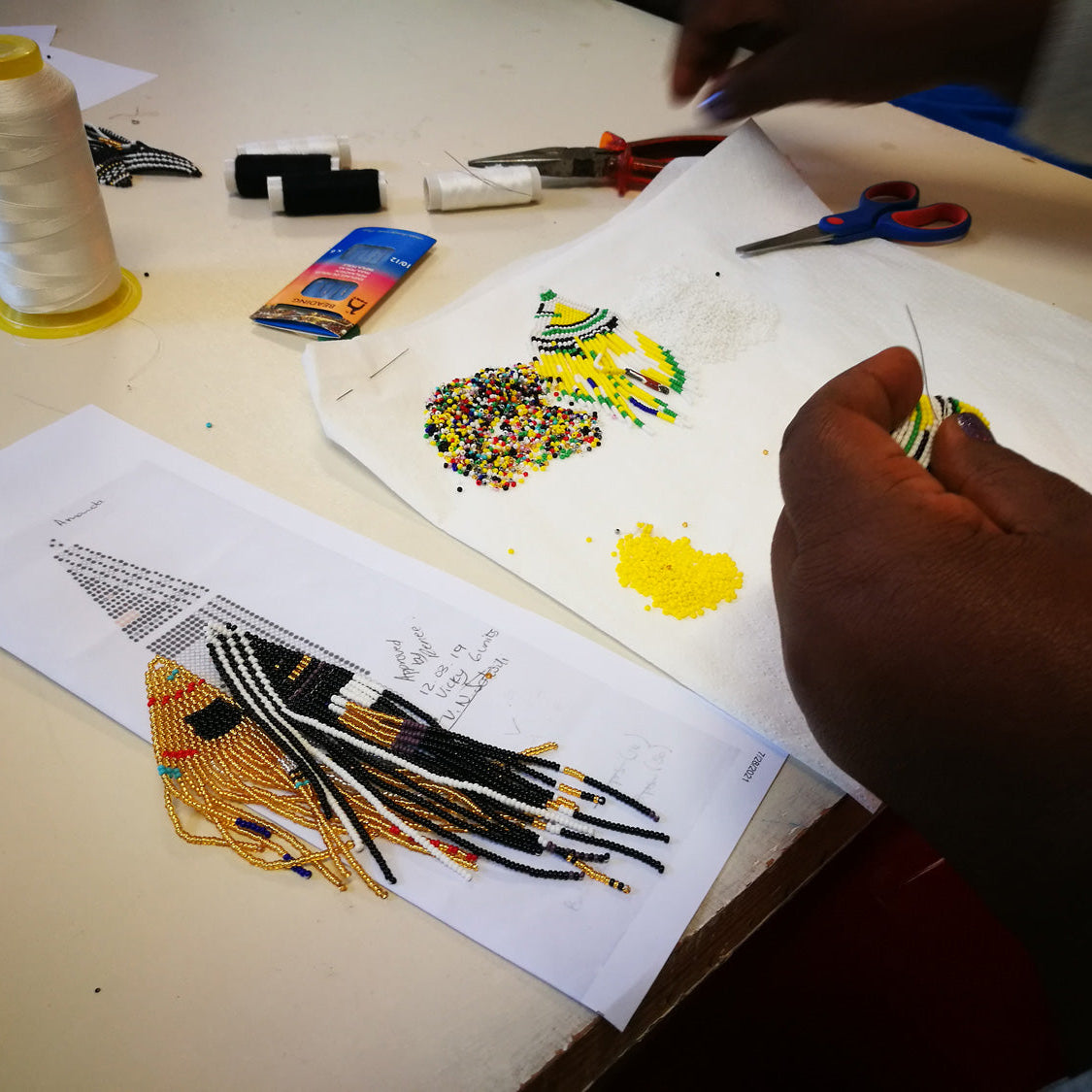 Customised / Branded Beaded Earrings = Made to Order