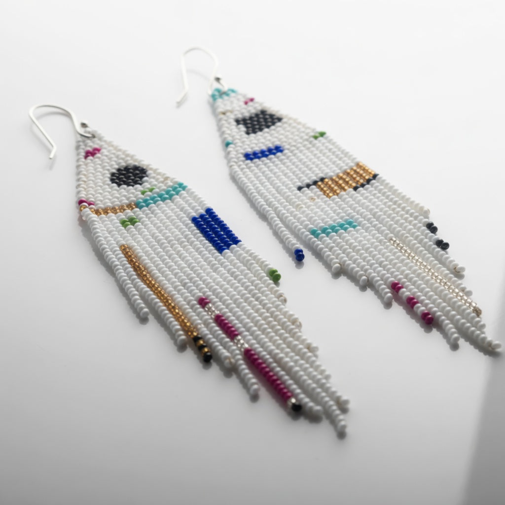 Snow Beaded Earrings - Princess Collection