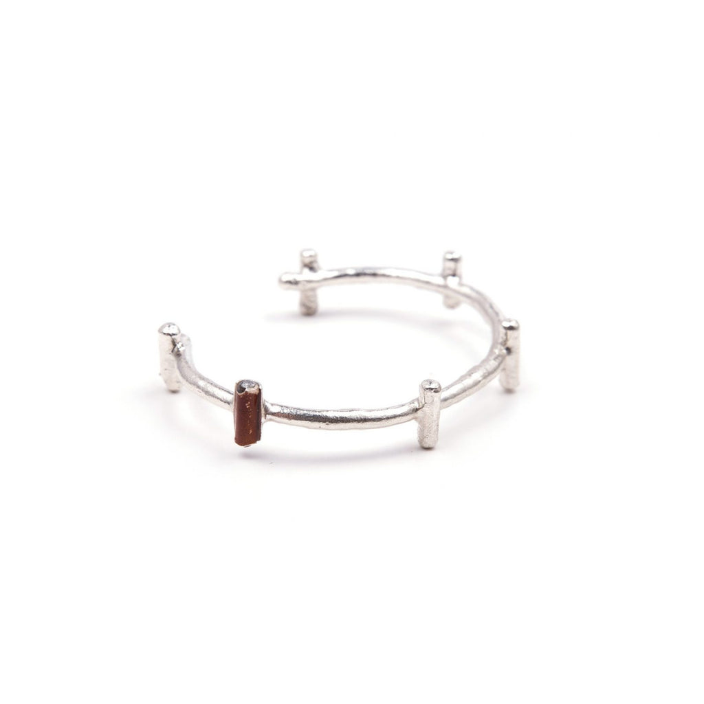Justice Cuff Bangle - Silver image